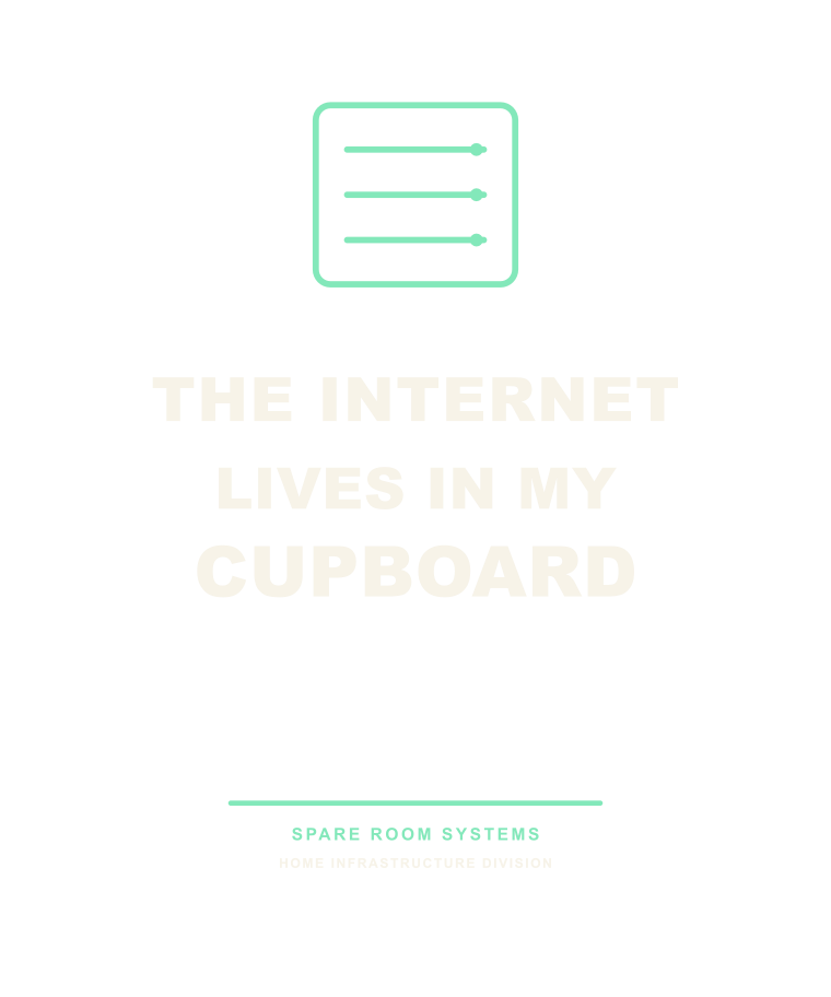 The Internet Lives in My Cupboard merchandise design